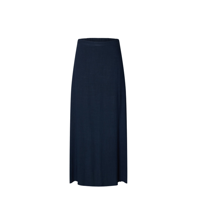 Viva Ankle Linen Blend Skirt - Dark Sapphire