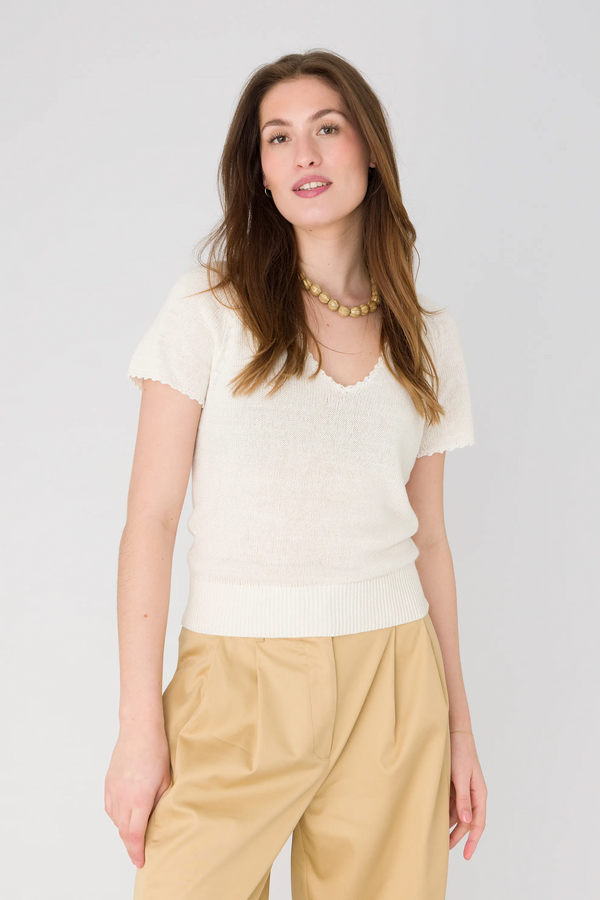 Pullover V-hals - Off White