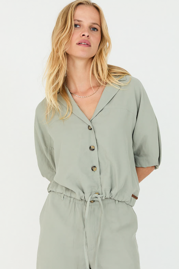Mosi Blouse - Olive Solid