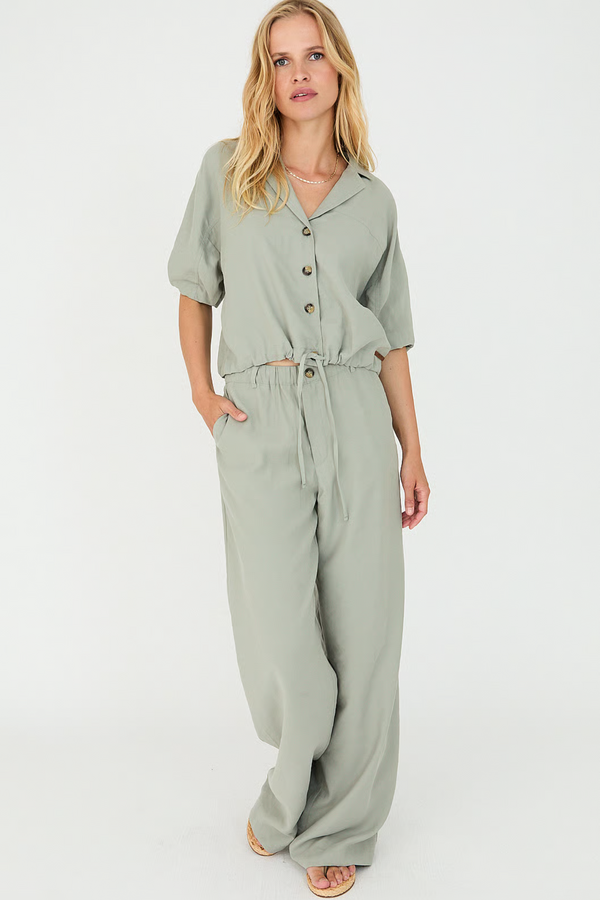 Mosi Blouse - Olive Solid