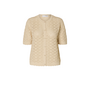 Mattis 2/4 Linen Blend Cardigan - Birch
