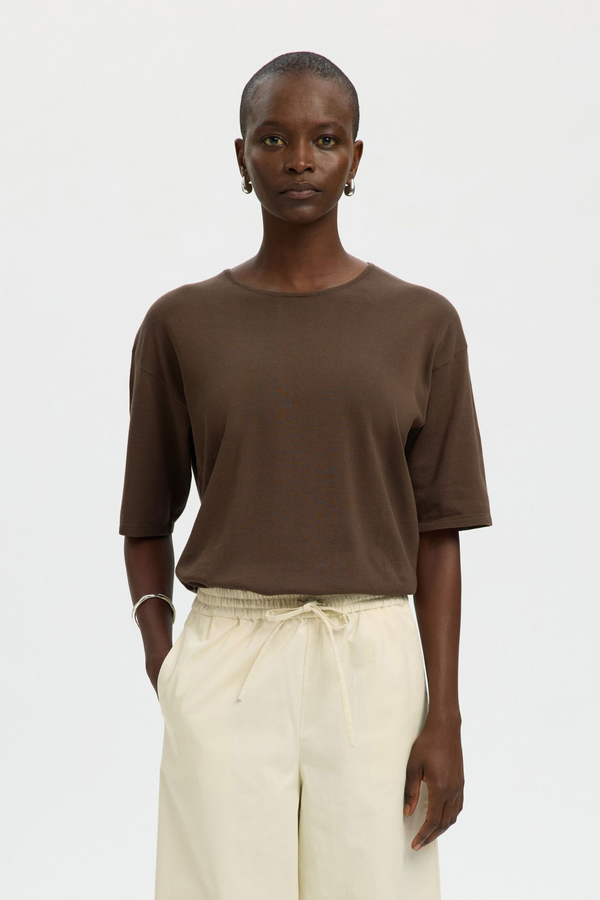 Toledo 2/4 Knit O-Neck - Chocolate Chip