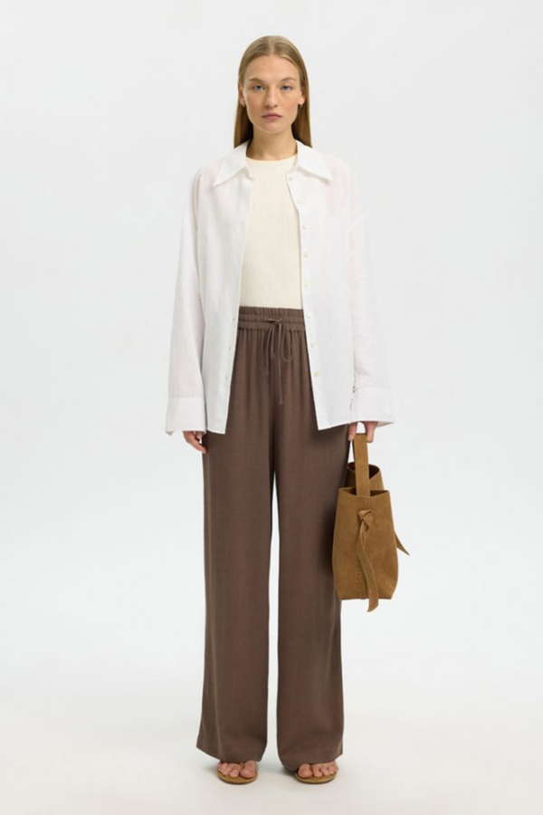 Viva-Gulia High Waist Long Sun Pants - Chocolate Chip