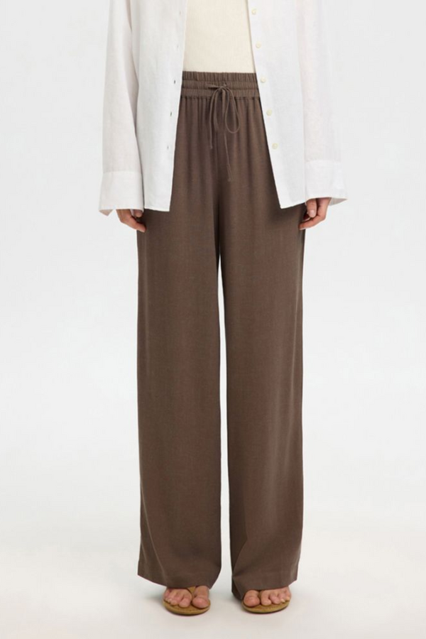 Viva-Gulia High Waist Long Sun Pants - Chocolate Chip