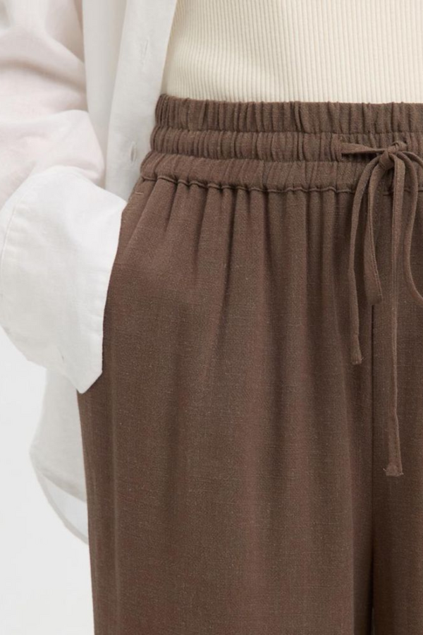 Viva-Gulia High Waist Long Sun Pants - Chocolate Chip