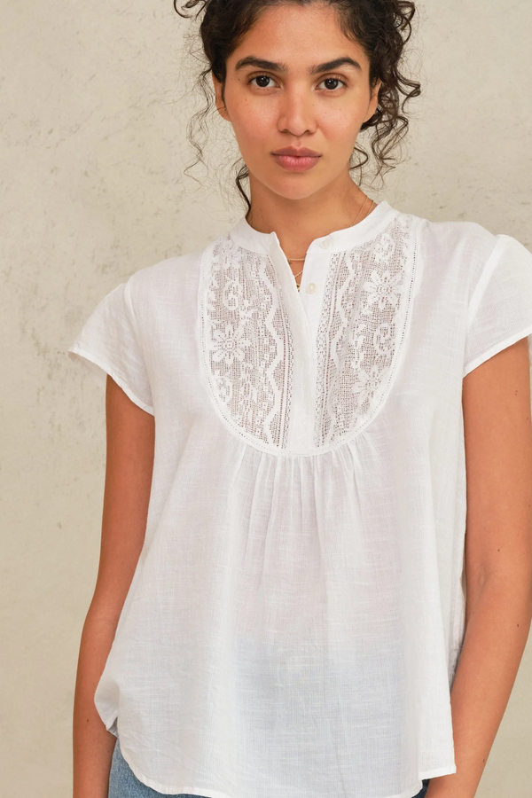 Freya Short Sleeve Top - White