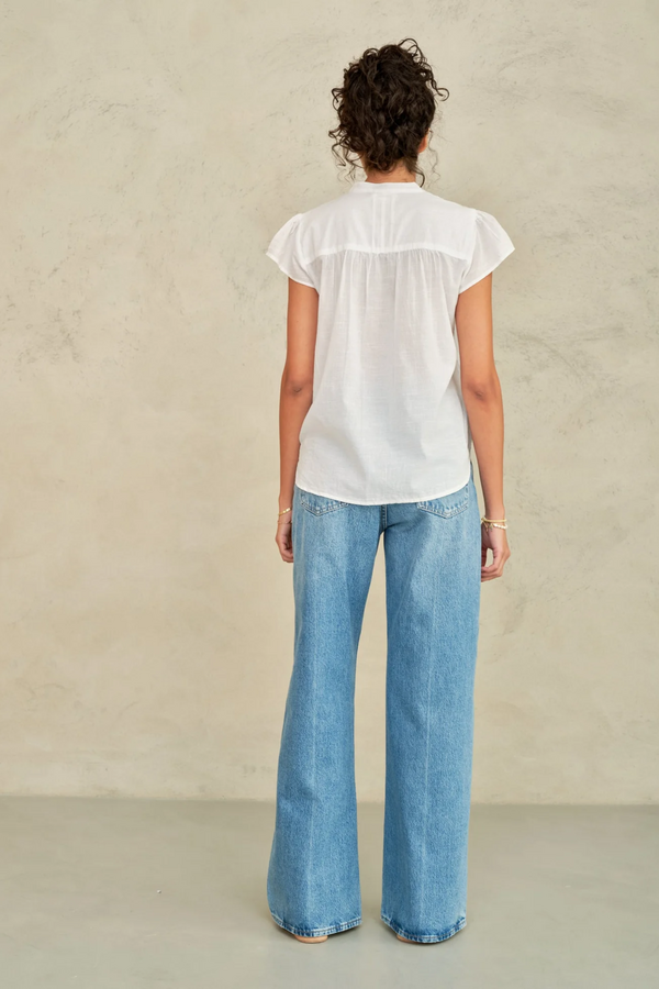 Freya Short Sleeve Top - White