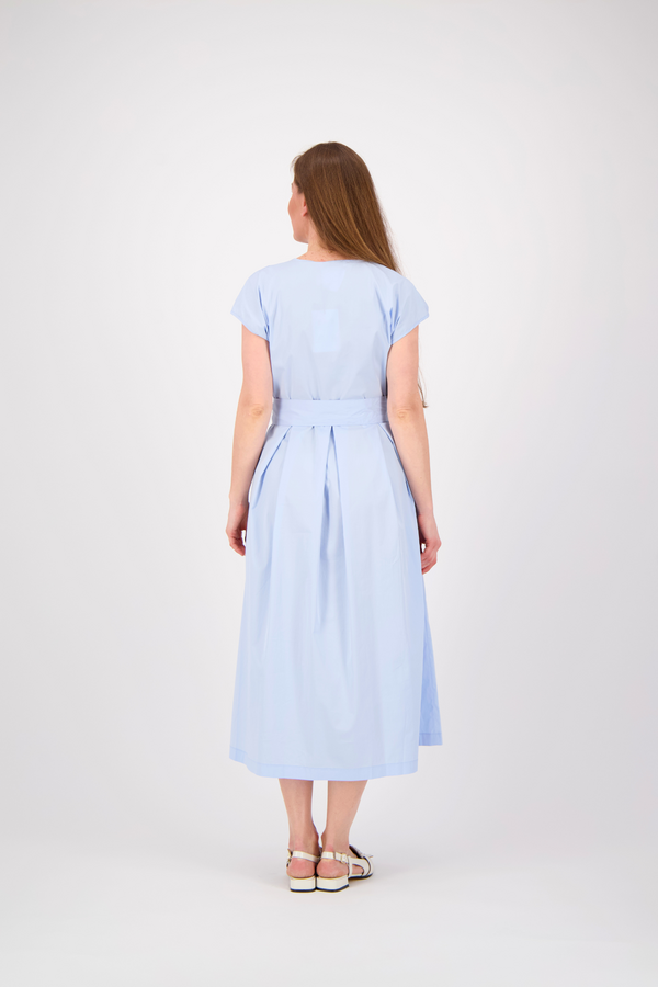 Poplin Long Dress - Light Blue