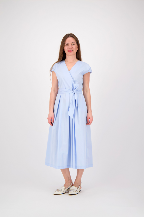 Poplin Long Dress - Light Blue