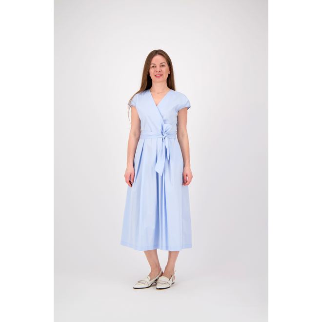 Poplin Long Dress - Light Blue