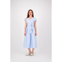 Poplin Long Dress - Light Blue