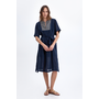 Midi Dress - Blue Navy/Gold