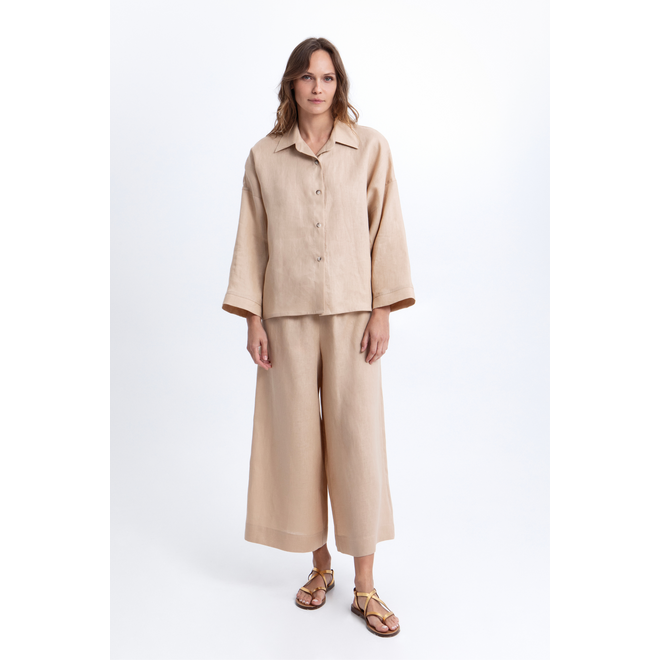 Linen Blouse - Beige