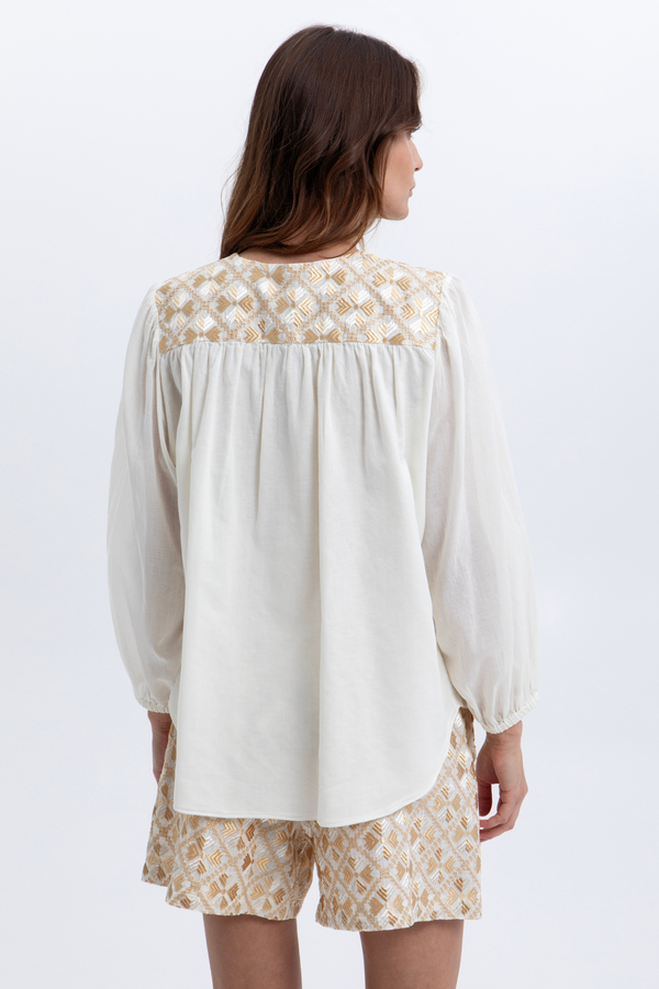 Blouse - Natural/ Gold Champagne