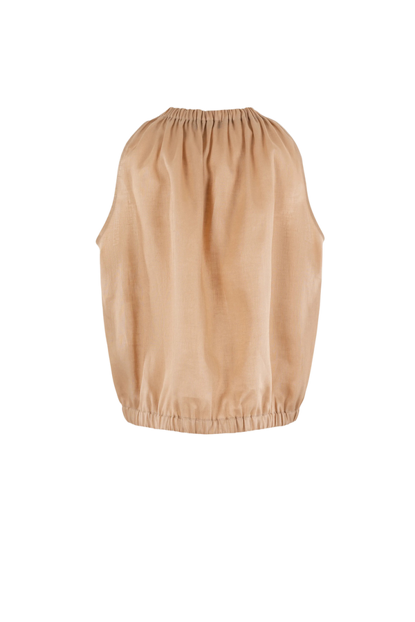 Linen Top - Beige