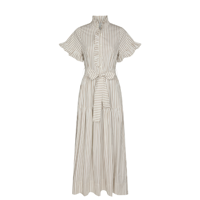 Nellie Wide Stripe Dress - Ivory