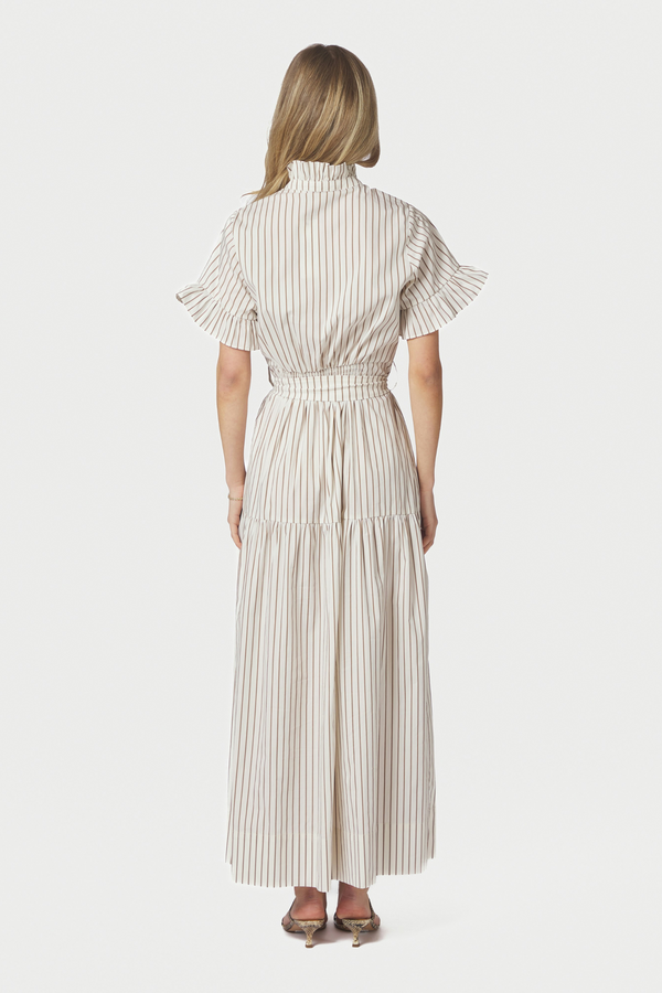 Nellie Wide Stripe Dress - Ivory