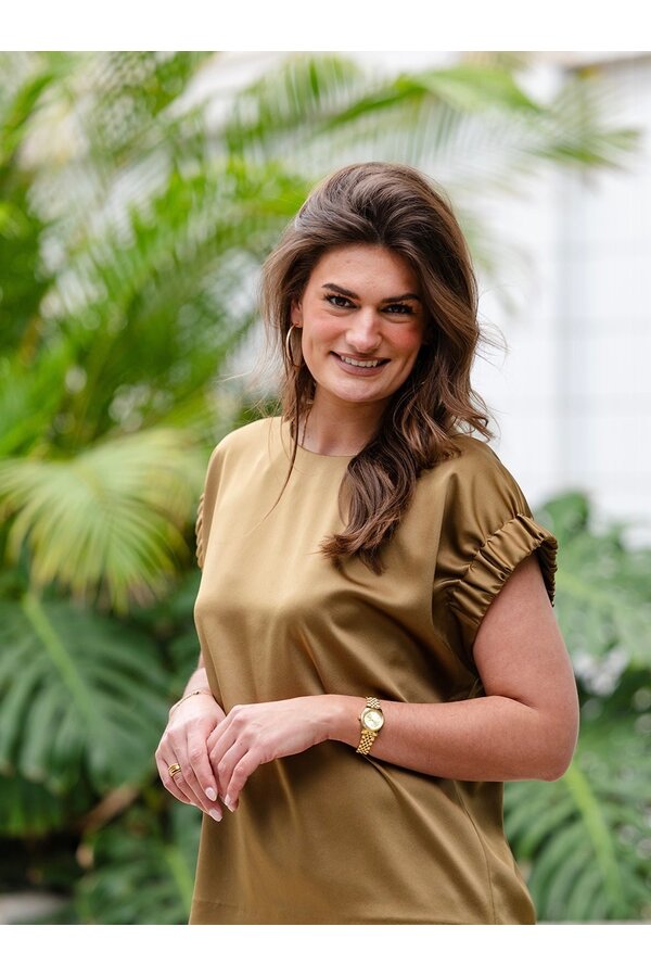 Hosna Blouse - Bronze Green