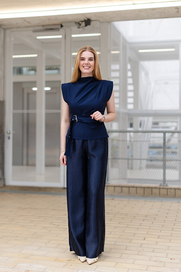 Panthea Pants - Navy Blue