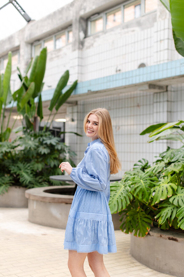Falen Mini Dress - Blue Bel Air