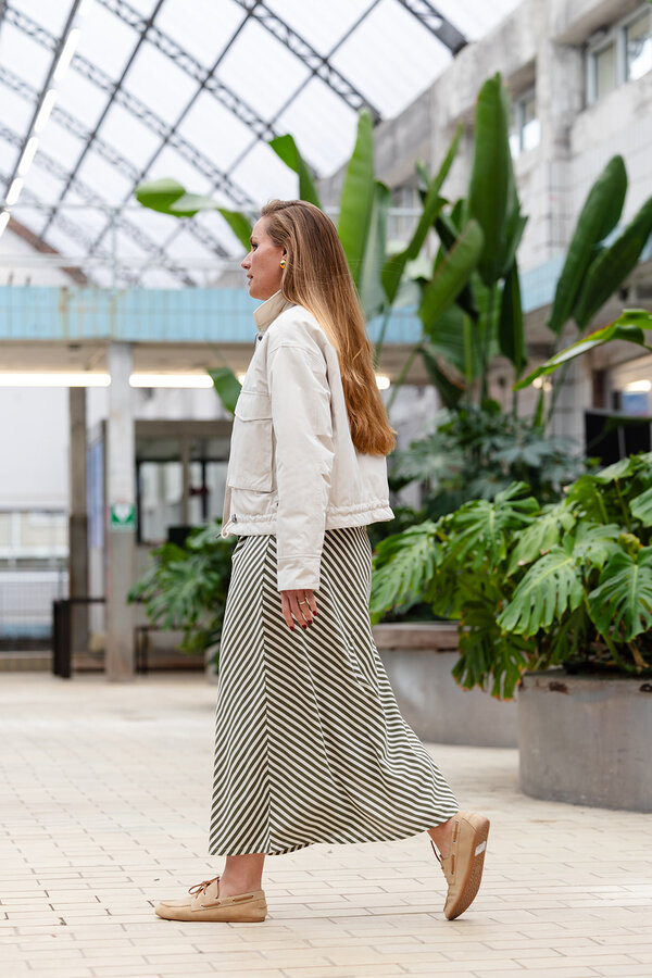 Ada Skirt - Green Stripe