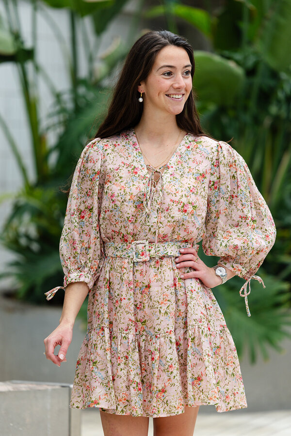 Kardista Short Dress - Flowers
