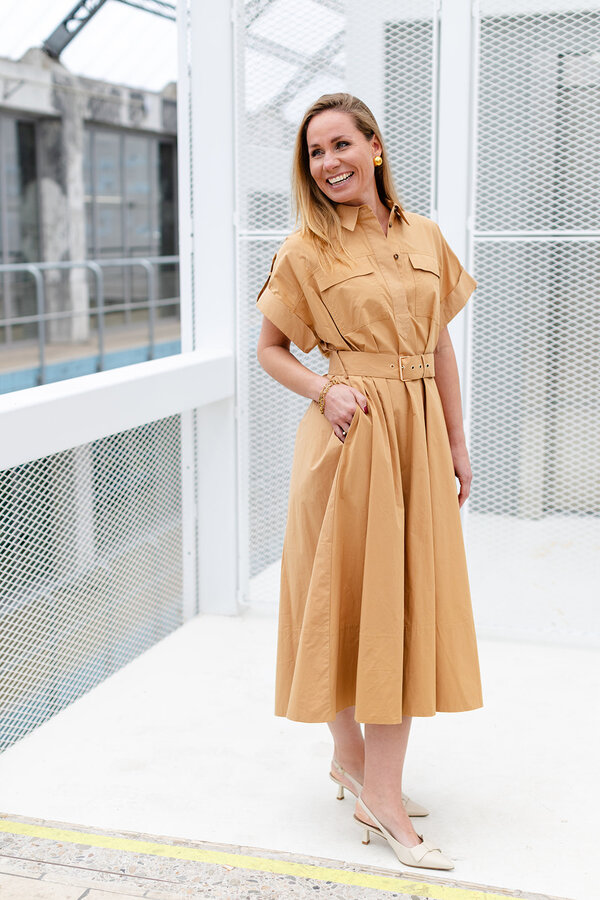 Cristal Robe Dress - Camel
