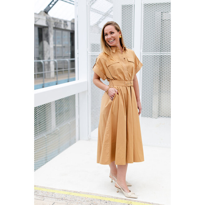 Cristal Robe Dress - Camel