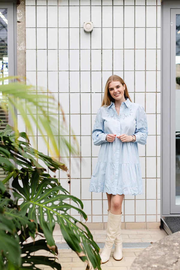 Zimia LS Shirt Dress - Skyway