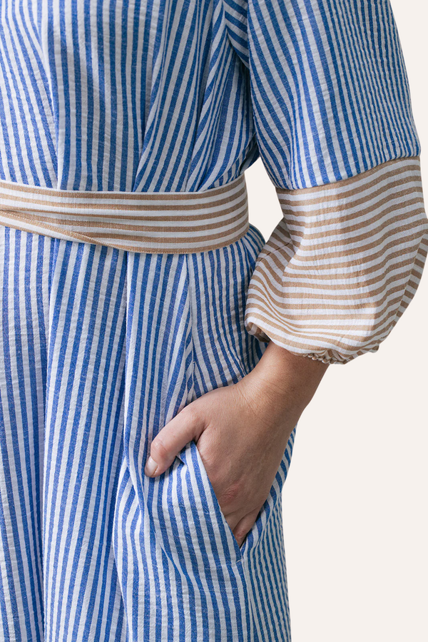 Saar Jurk - Blauw Multi