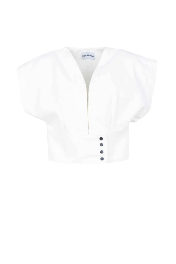 Pfeiffer Denim Top - White
