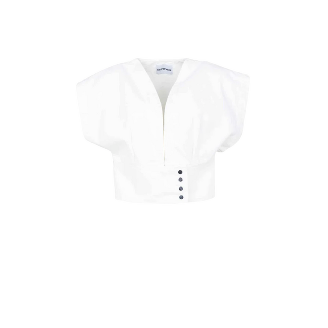 Pfeiffer Denim Top - White