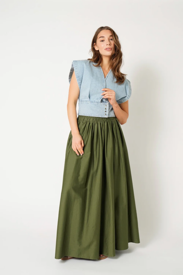 Pfeiffer Denim Top - Light Snow Wash Blue