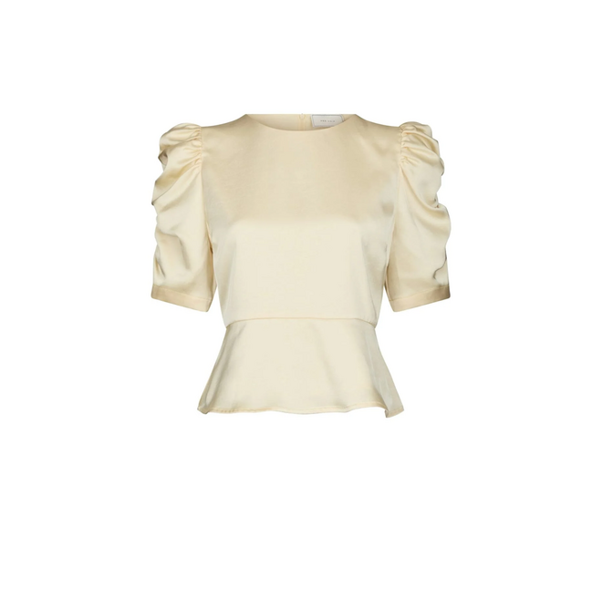 Benua Heavy Sateen Blouse - Light Yellow