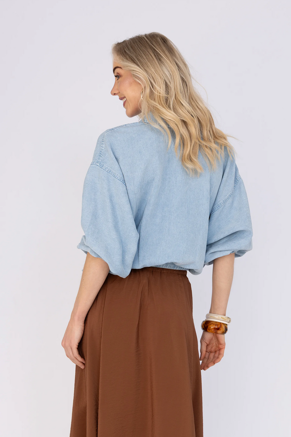 Cecile Blouse - Light Denim