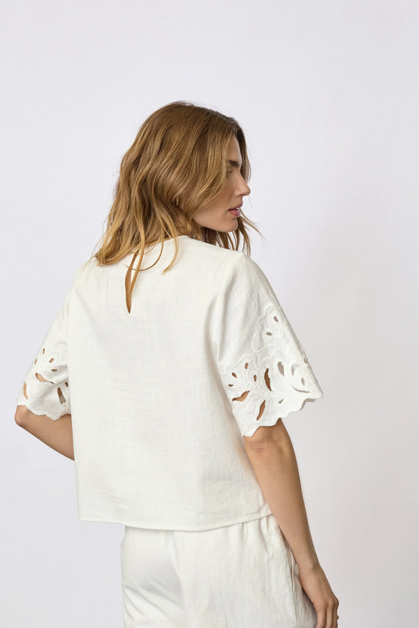 LitaCC Linnen SS Blouse - White