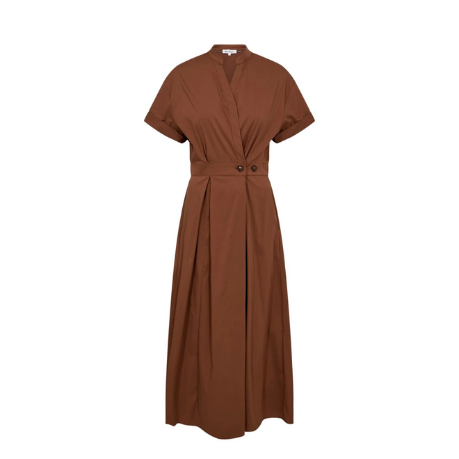 Elara Wrap Dress - Suntan