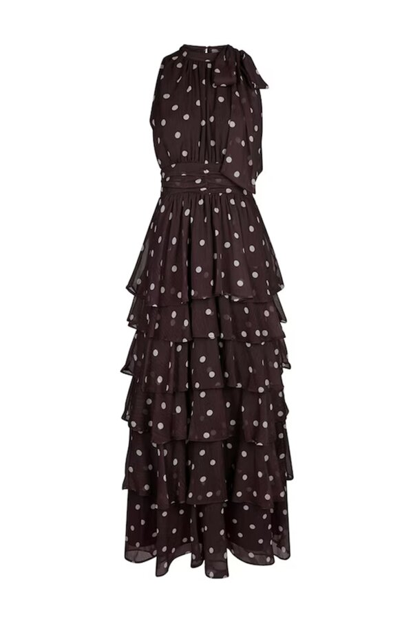Marli Big Dot Dress - Brown