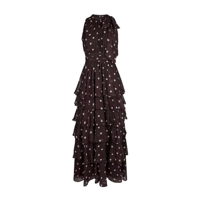 Marli Big Dot Dress - Brown