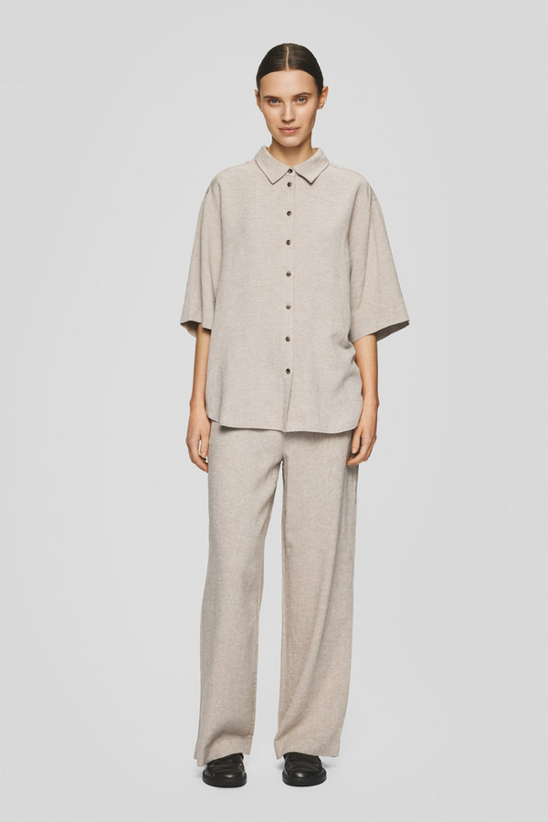 Pennie Ginia HW Pants - Sand Melange