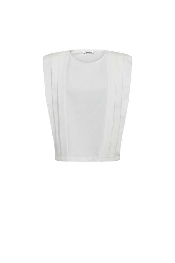 Zelli Padded Pleat Top - White