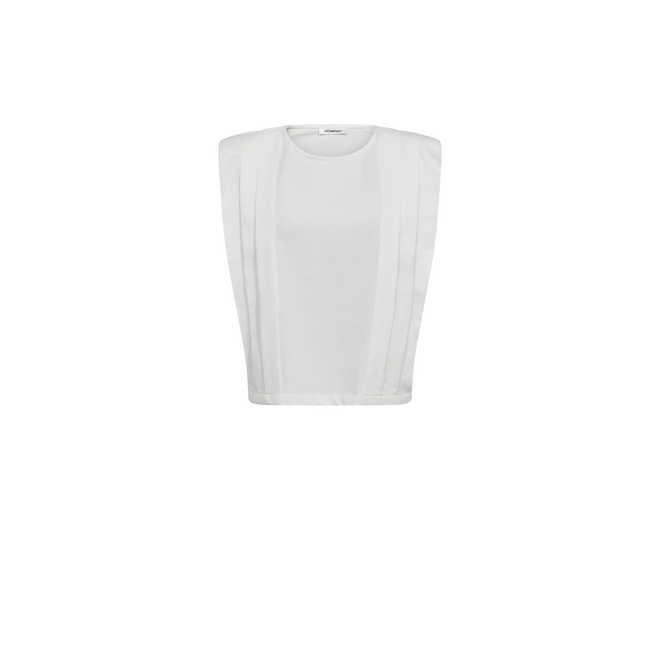 Zelli Padded Pleat Top - White