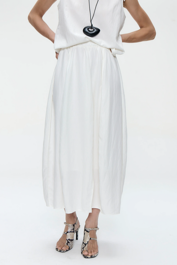 Mariko Viscose Skirt - White