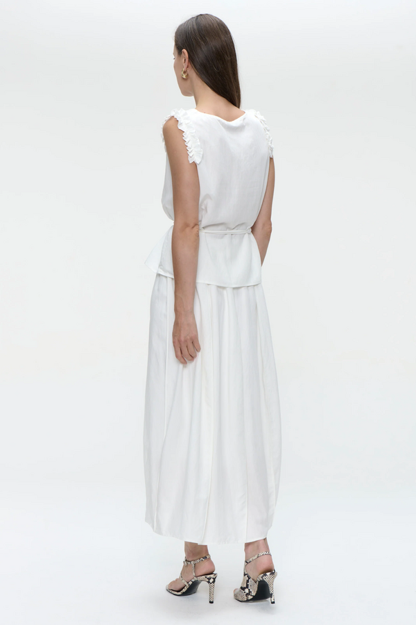 Mariko Viscose Skirt - White