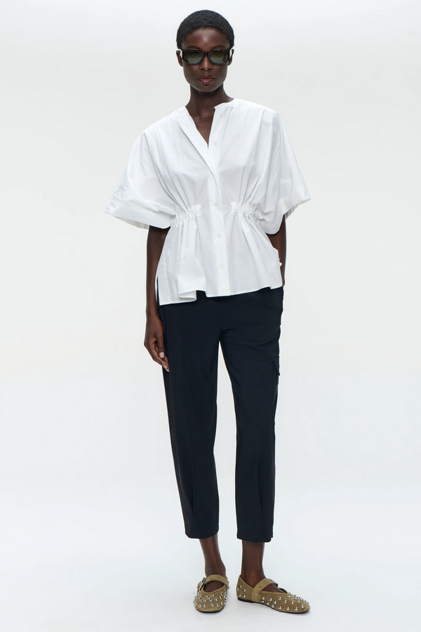 Hiroko Cotton Mix Blouse - White