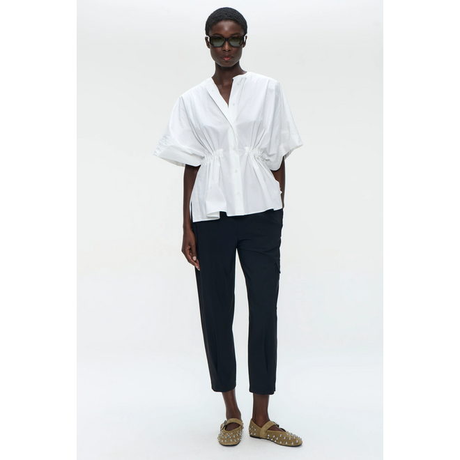 Hiroko Cotton Mix Blouse - White