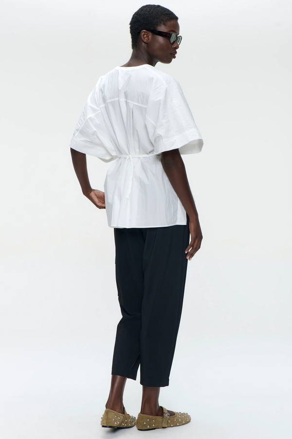 Hiroko Cotton Mix Blouse - White
