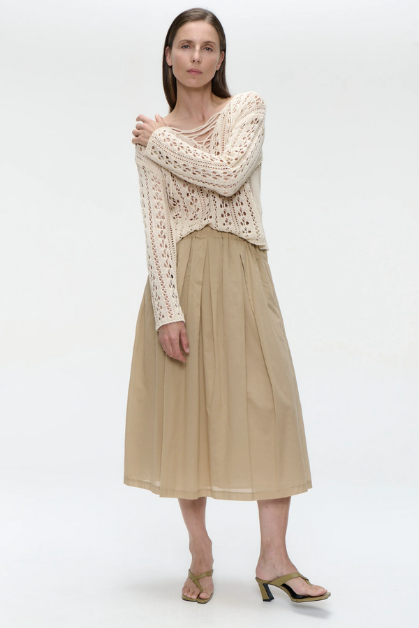 Alle Voile Cotton Skirt - Beige