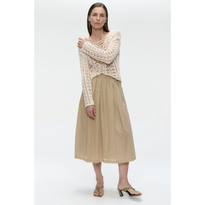 Alle Voile Cotton Skirt - Beige