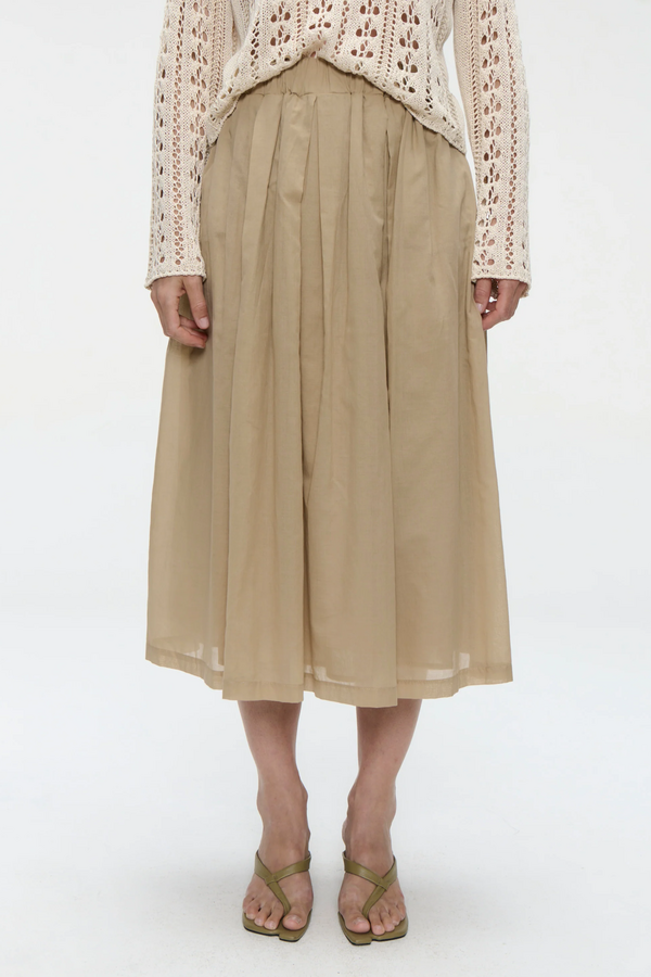 Alle Voile Cotton Skirt - Beige